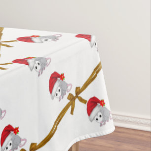 Christmas Tablecloth, Merry Christmas Possum Tablecloth