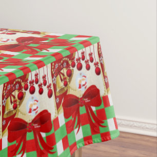 Christmas Tablecloth, Merry Christmas, Santa Tablecloth
