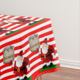 Christmas Tablecloth, Merry Christmas, Santa Tablecloth
