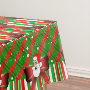 Christmas Tablecloth, Merry Christmas, Santa Tablecloth