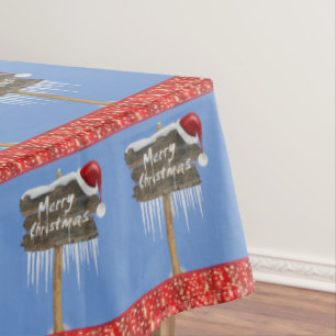 Christmas Tablecloth, Merry Christmas Tablecloth
