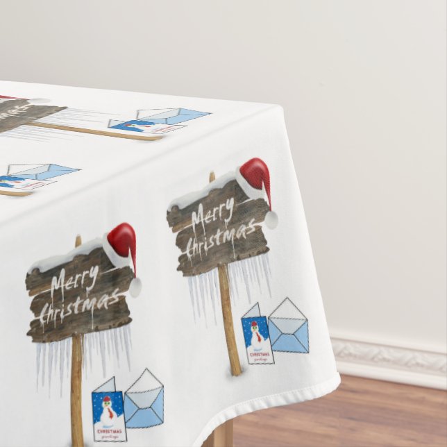 Christmas Tablecloth, Merry Christmas Tablecloth (In Situ)