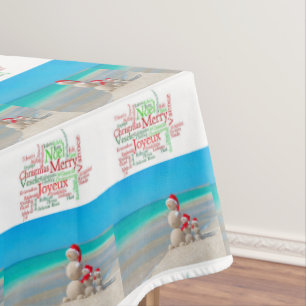 Christmas Tablecloth, Merry Christmas Tablecloth