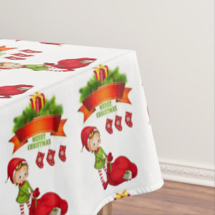 Christmas Tablecloth, Merry Christmas Tablecloth