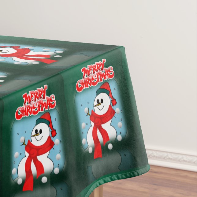 Christmas Tablecloth, Merry Christmas Tablecloth (In Situ)
