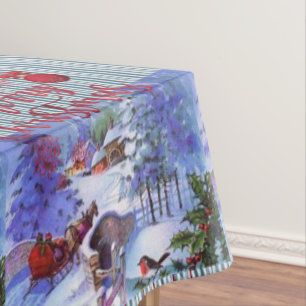 Christmas Tablecloth, Merry Christmas Tablecloth