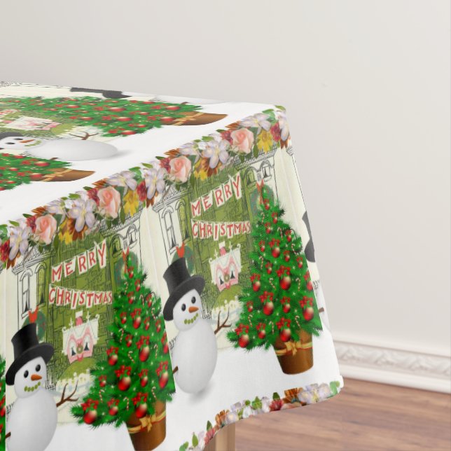Christmas Tablecloth, Merry Christmas Tablecloth (In Situ)