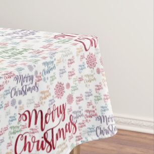 Christmas Tablecloth, Merry Christmas Tablecloth