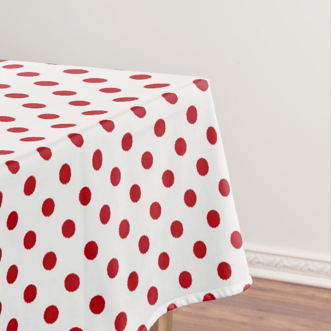 Christmas Tablecloth Red Polka Dot Polkadot Poka (In Situ)