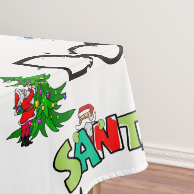 Christmas Tablecloth, Santa is coming to your town Tablecloth (In Situ)