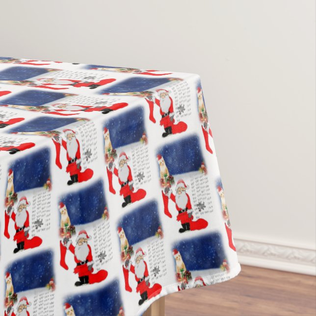 Christmas Tablecloth, Santa Tablecloth (In Situ)