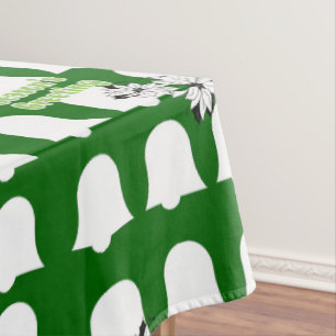 Christmas Tablecloth, Seasons Greetings WhiteBells Tablecloth