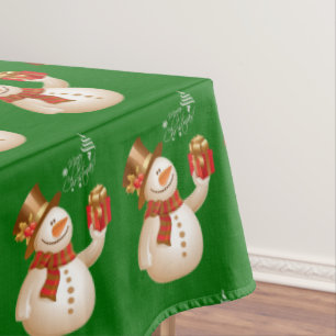 Christmas Tablecloth, Snowman Tablecloth