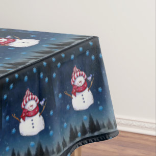 Christmas Tablecloth, Snowman Tablecloth