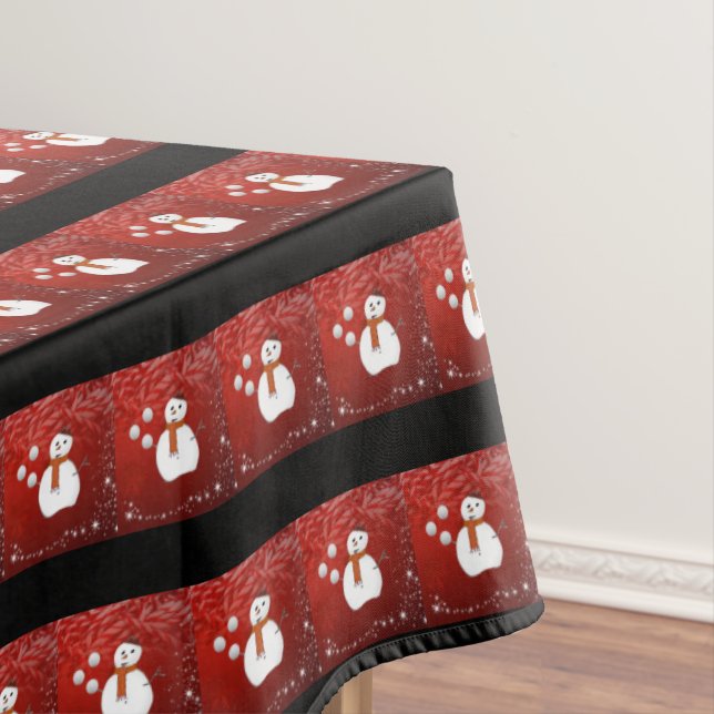 Christmas Tablecloth, Snowman Tablecloth (In Situ)