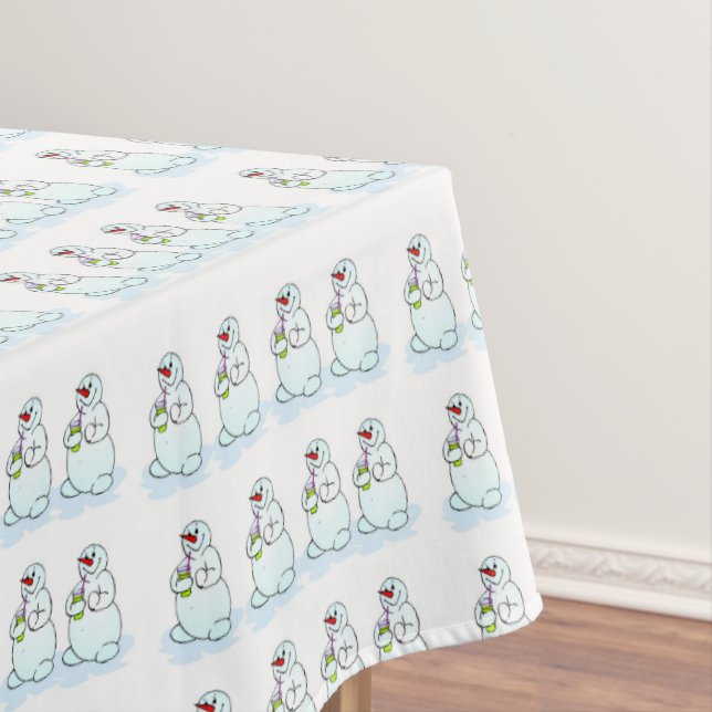 Christmas Tablecloth, Snowman  Tablecloth (In Situ)