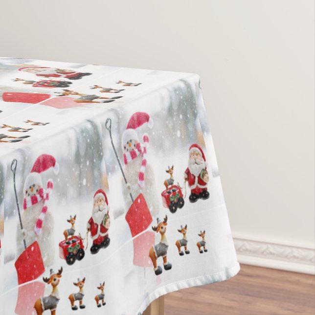 Christmas Tablecloth, Snowman Tablecloth (In Situ)
