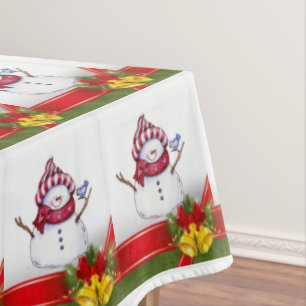 Christmas Tablecloth, Snowman Tablecloth