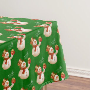 Christmas Tablecloth, Snowman Tablecloth