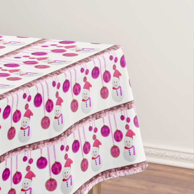 Christmas Tablecloth, Snowman Tablecloth (In Situ)