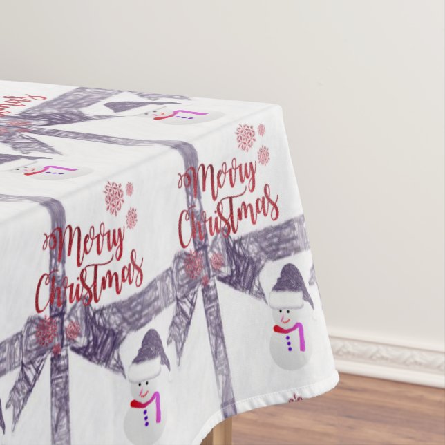 Christmas Tablecloth, Snowman Tablecloth (In Situ)
