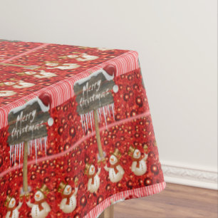 Christmas Tablecloth, Snowman Tablecloth