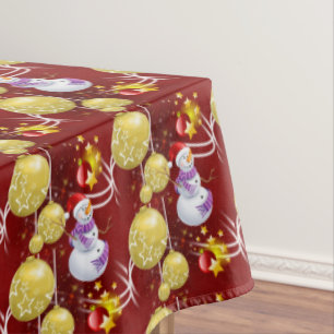 Christmas Tablecloth, Snowman Tablecloth