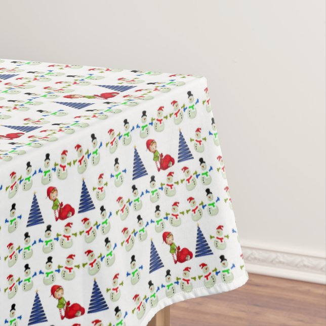 Christmas Tablecloth, Snowman Tablecloth (In Situ)