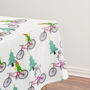 Christmas Tablecloth, Snowman White Tablecloth