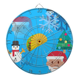 christmas taco emoji dartboard