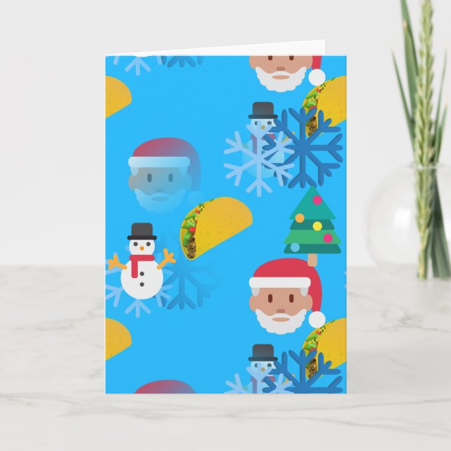 christmas taco emoji holiday card (Front)