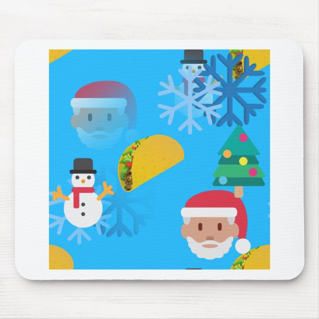 christmas taco emoji mouse mat (Front)