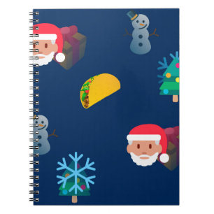 christmas taco emoji notebook