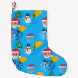 christmas taco emoji small christmas stocking