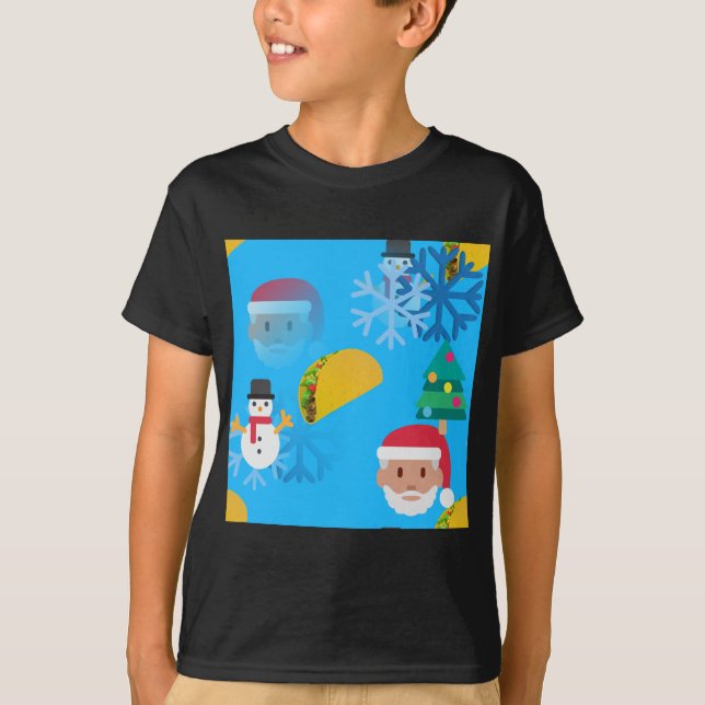 christmas taco emoji T-Shirt (Front)