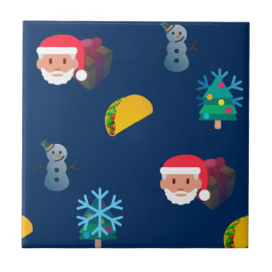 christmas taco emoji tile