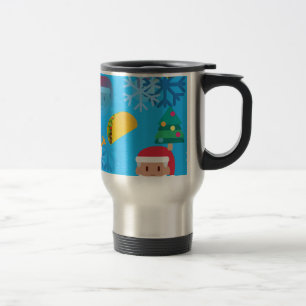 christmas taco emoji travel mug