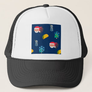 christmas taco emoji trucker hat
