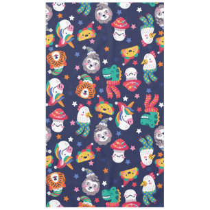 christmas taco mushroom chicken tiger tablecloth