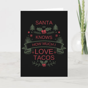 Christmas Tacos Lovers Shirt For Comfort Foodies H Card