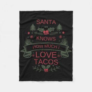 Christmas Tacos Lovers Shirt For Comfort Foodies H Fleece Blanket