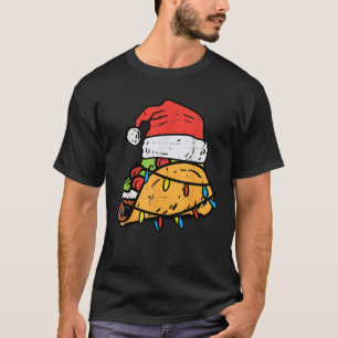 Christmas Tacos Santa Funny Mexican Food Xmas Men  T-Shirt