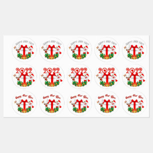 Christmas Tags with Dad Noel Varied