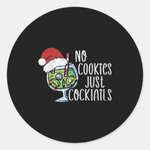 Christmas Tail No Cookies Trocal Christmas Summer  Classic Round Sticker