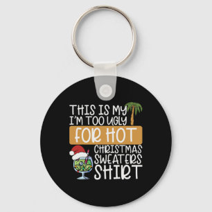 Christmas Tail Ugly Sweater Tropical Christmas Sum Key Ring