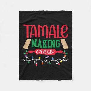 Christmas Tamale Making Crew Mexican Food Family M Fleece Blanket