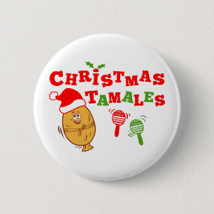 Christmas Tamales 6 Cm Round Badge