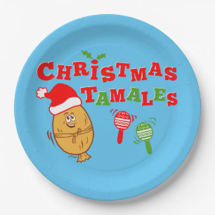 Christmas Tamales Paper Plate