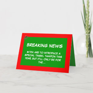 Christmas tampon holiday card