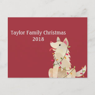 Christmas Tangles Customisable Postcard